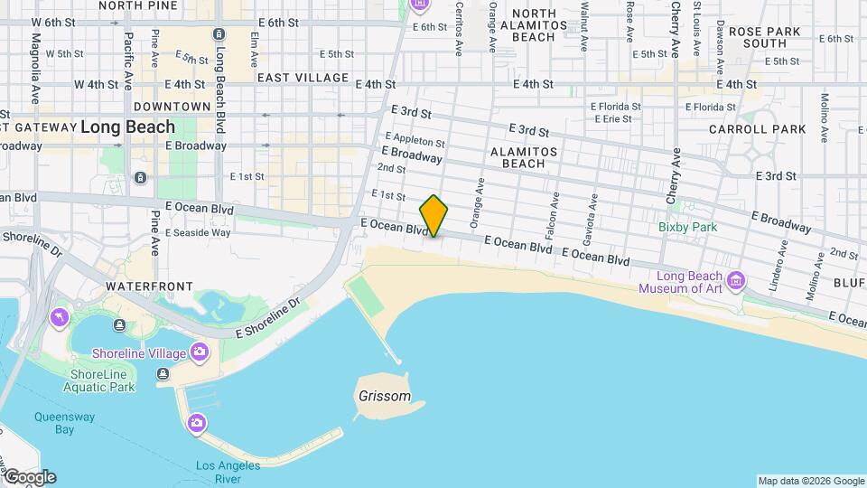 1100 E Ocean Blvd Map and Location Details