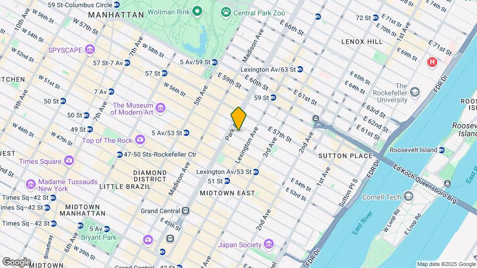 115 E 55th St Map and Location Details