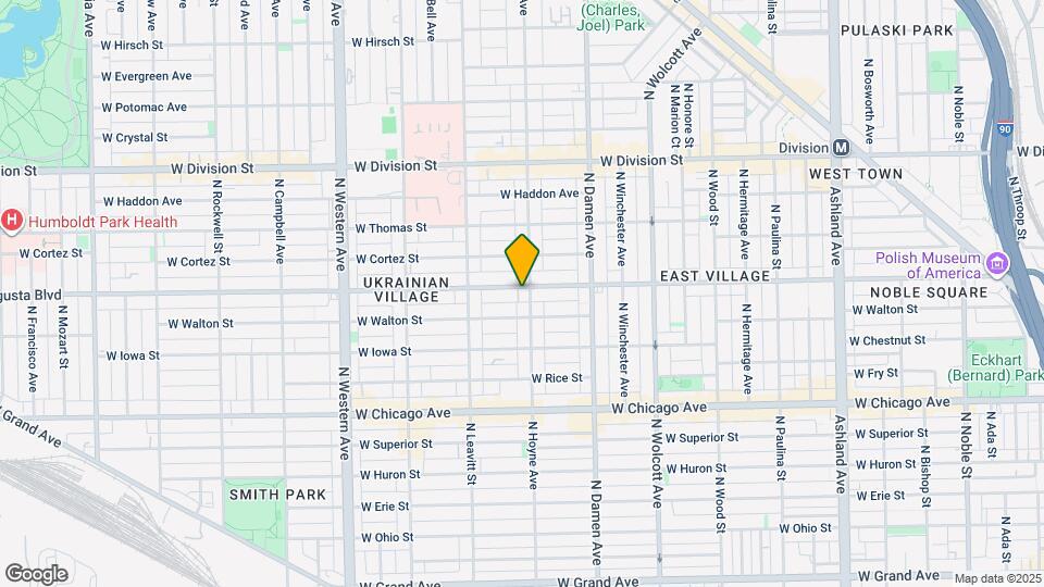 952 N Hoyne Ave, Unit 4 Map and Location Details