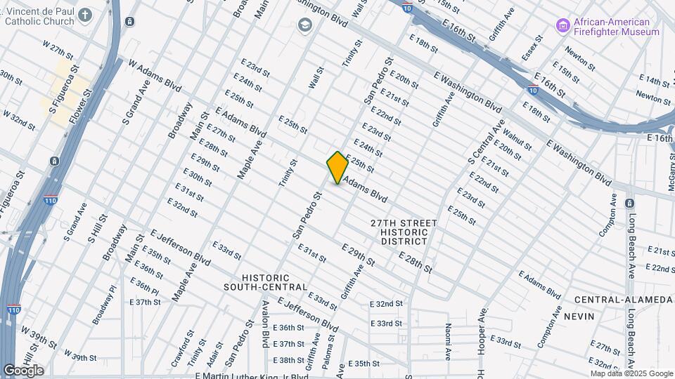 725 E 27th St Map and Location Details