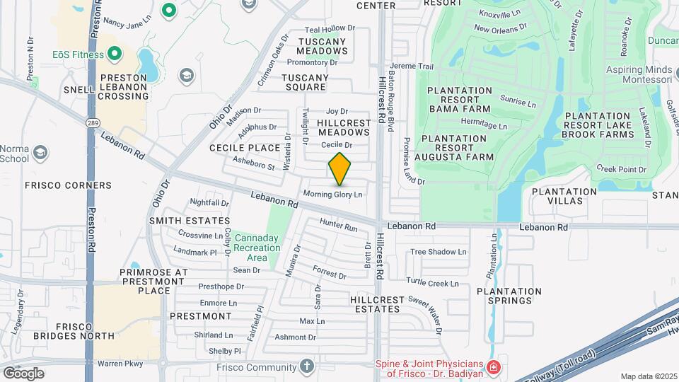 10214 Morning Glory Ln Map and Location Details