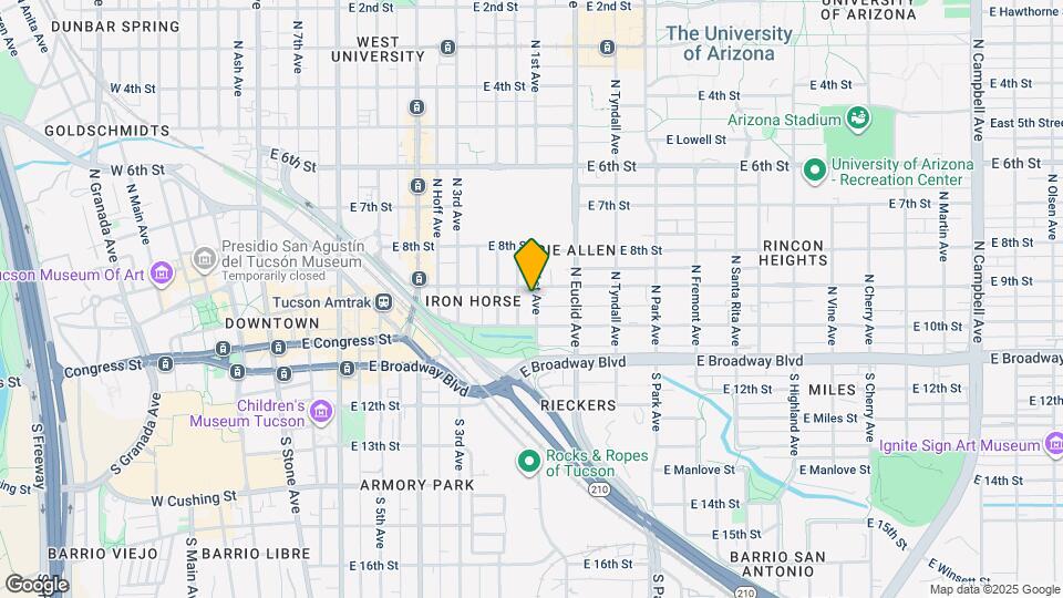 129 N 1st Ave Map and Location Details