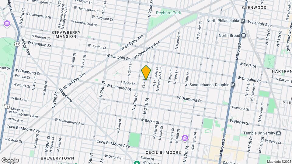 2145 N Van Pelt St Map and Location Details