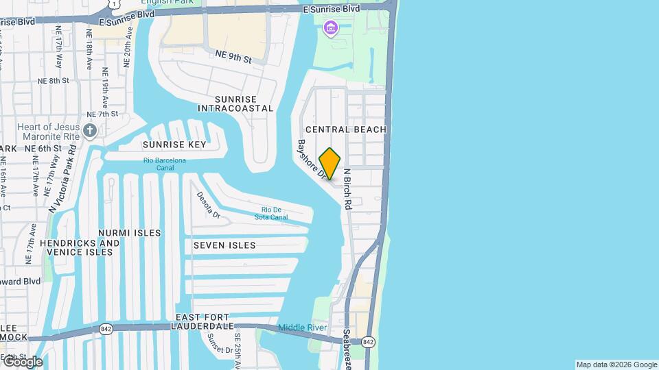 Ft Lauderdale Surf Club Map and Location Details