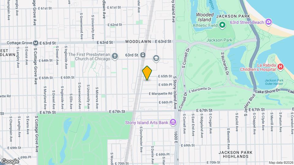 1414 E 65th Pl Map and Location Details