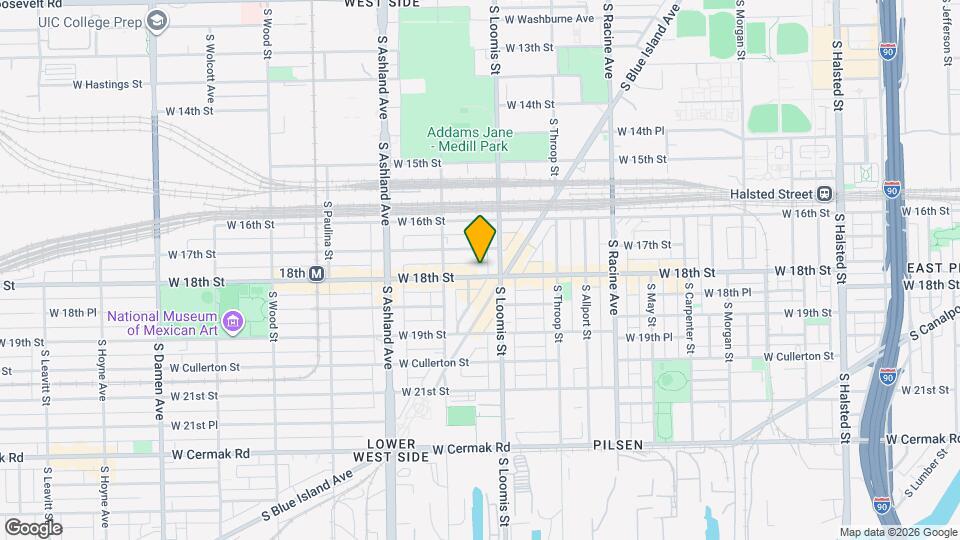 1418 W 18th St Map and Location Details