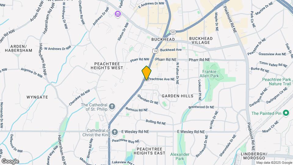 Peachtree Hills Mapa y Detalles de la Ubicación