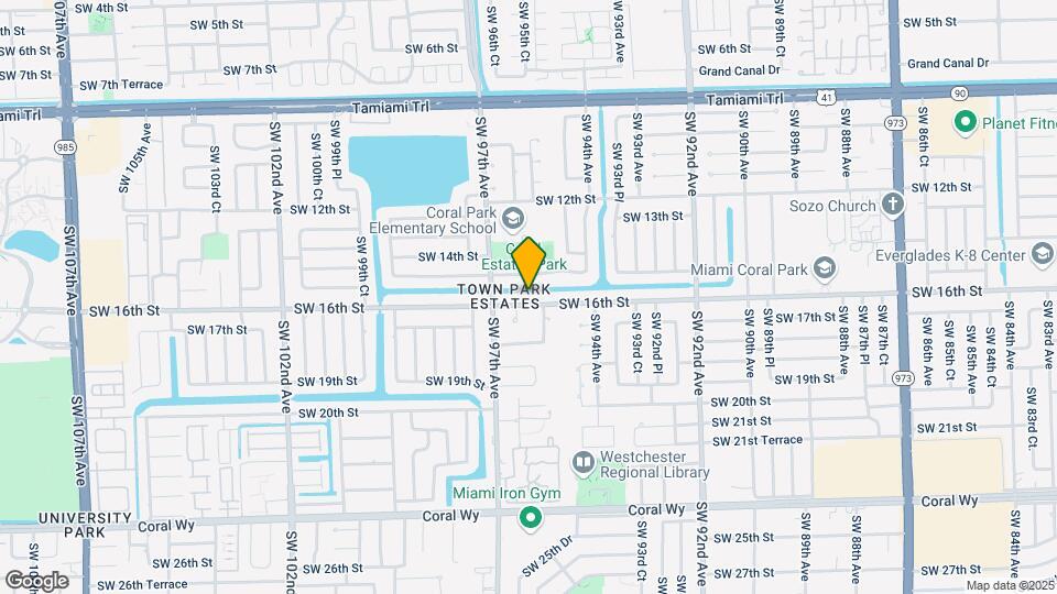 9525 SW 16th St Map and Location Details