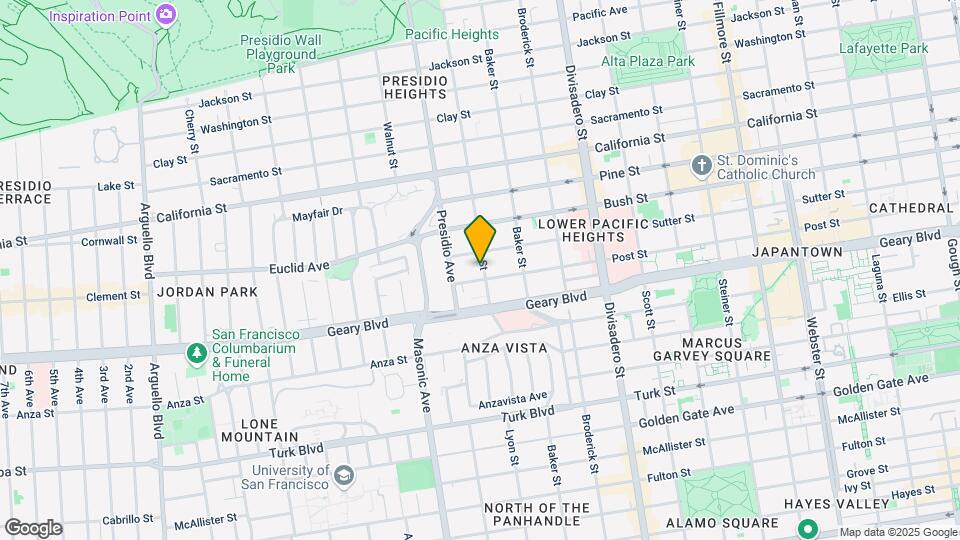1407 Lyon St Map and Location Details