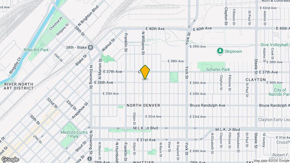 1803 E 36th Ave Map and Location Details