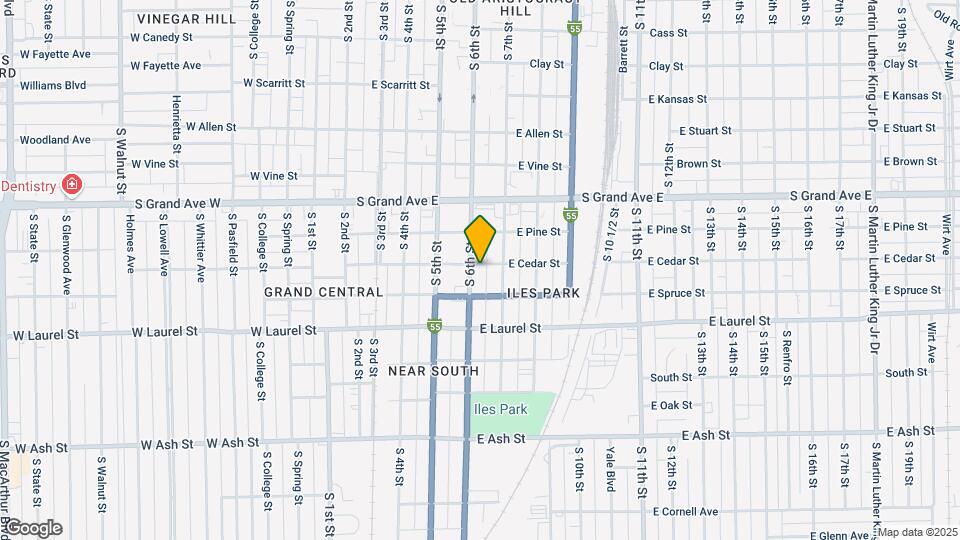 1600 S 6th St Map and Location Details