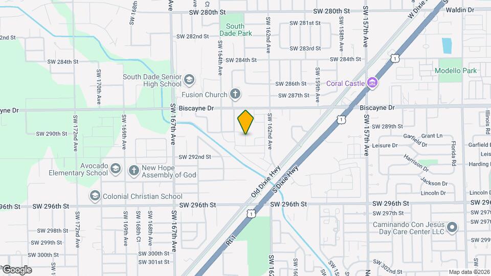 16244 SW 291st St Map and Location Details