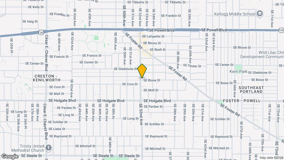 5205 SE Boise St Map and Location Details