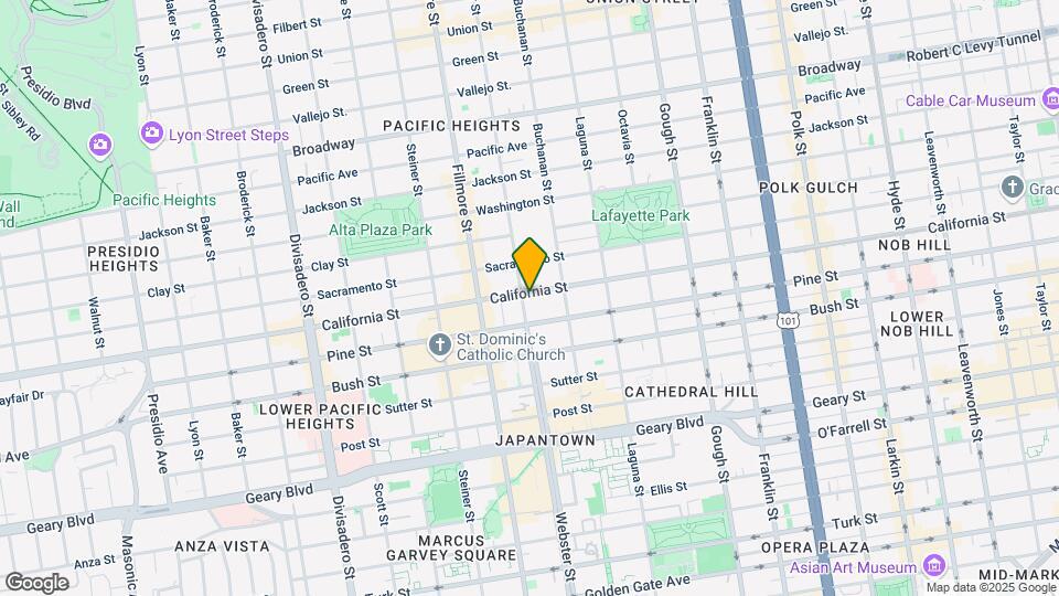 2295 California St Mapa y Detalles de la Ubicación