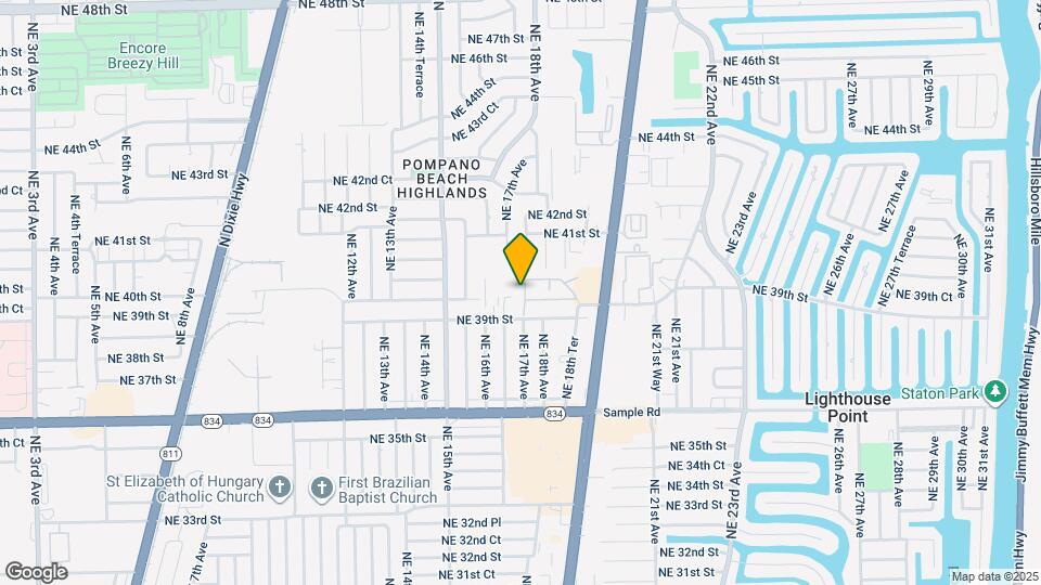 3951 NE 17th Ave Map and Location Details