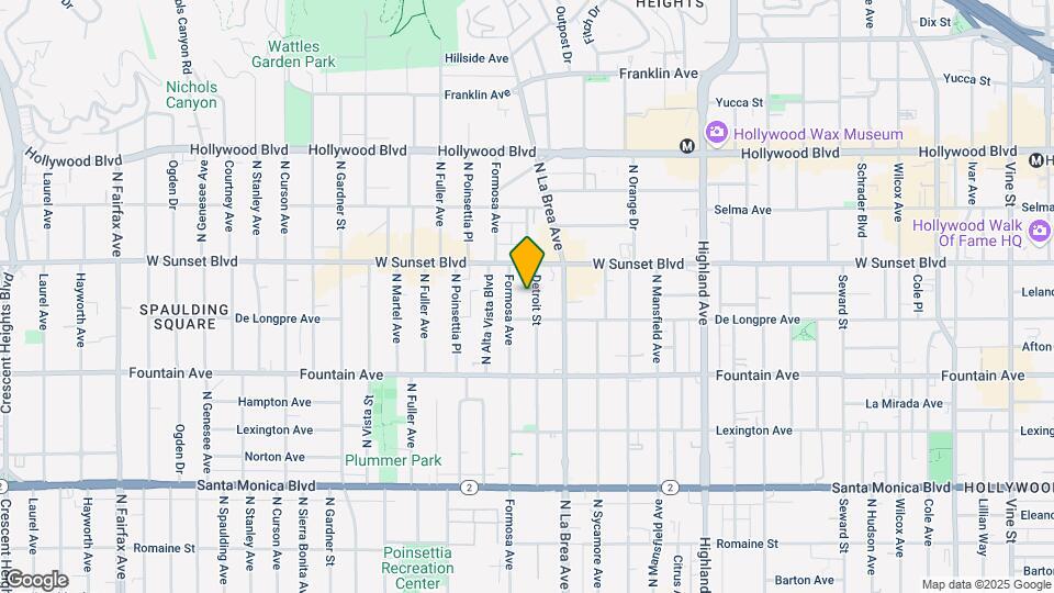 1425-1427 N Detroit St Mapa y Detalles de la Ubicación