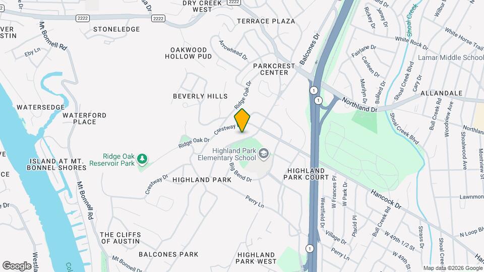 4908 Balcones Dr Map and Location Details