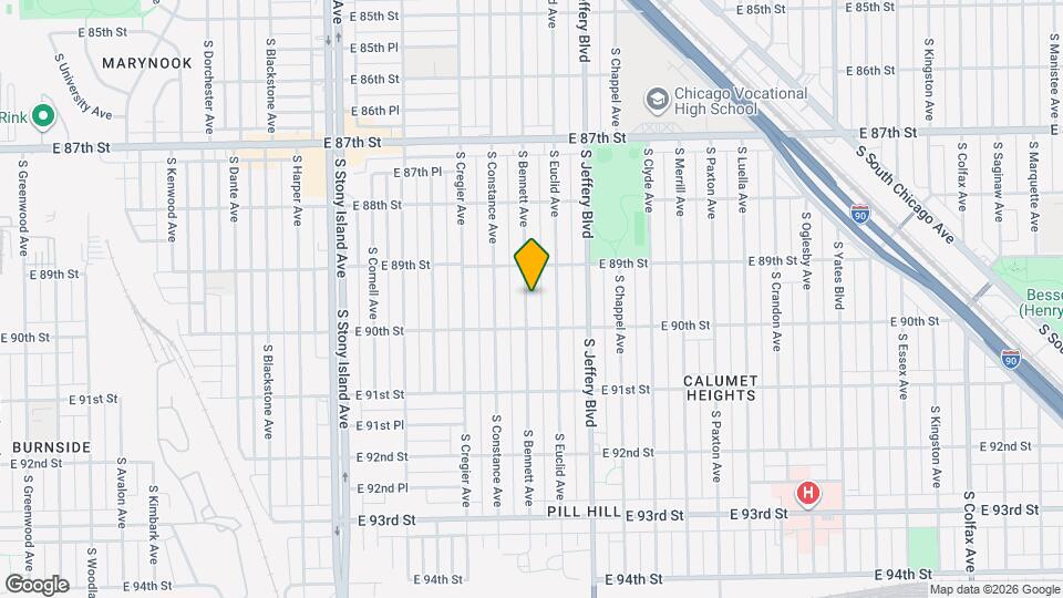 8931 S Bennett Ave Mapa y Detalles de la Ubicación