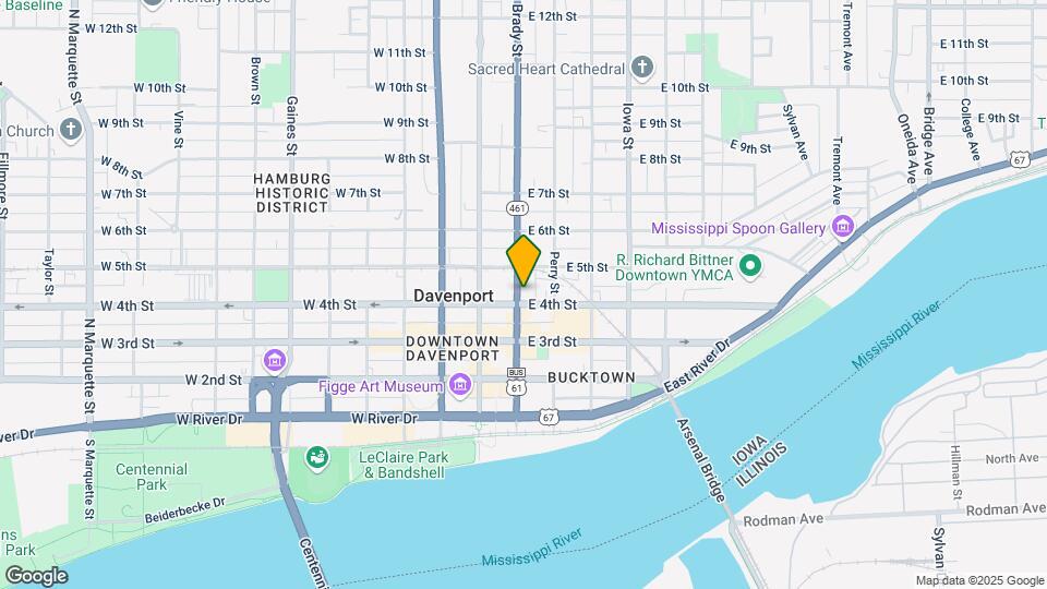 Democrat Lofts Map and Location Details