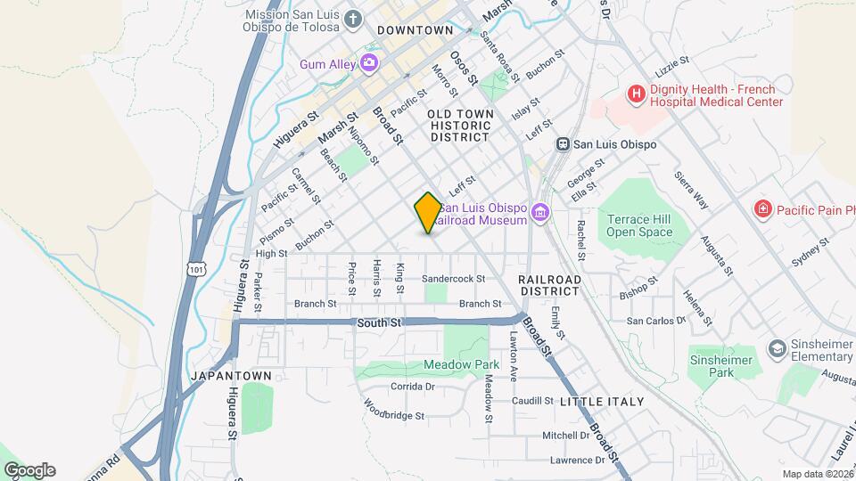 1745 Nipomo St Map and Location Details