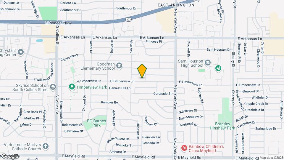 1613 E Timberview Ln Map and Location Details