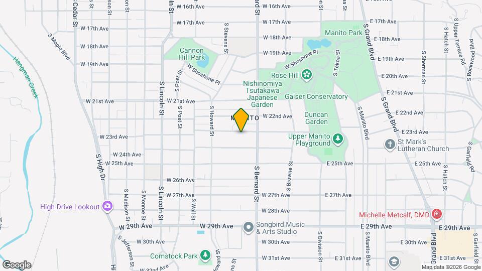 433 W 23rd Ave Map and Location Details