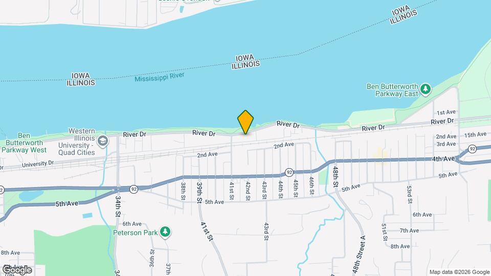 4128 River Dr, Unit River view with park and bike path Mapa y Detalles de la Ubicación