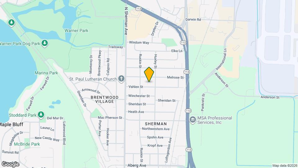 1822 Vahlen St Map and Location Details