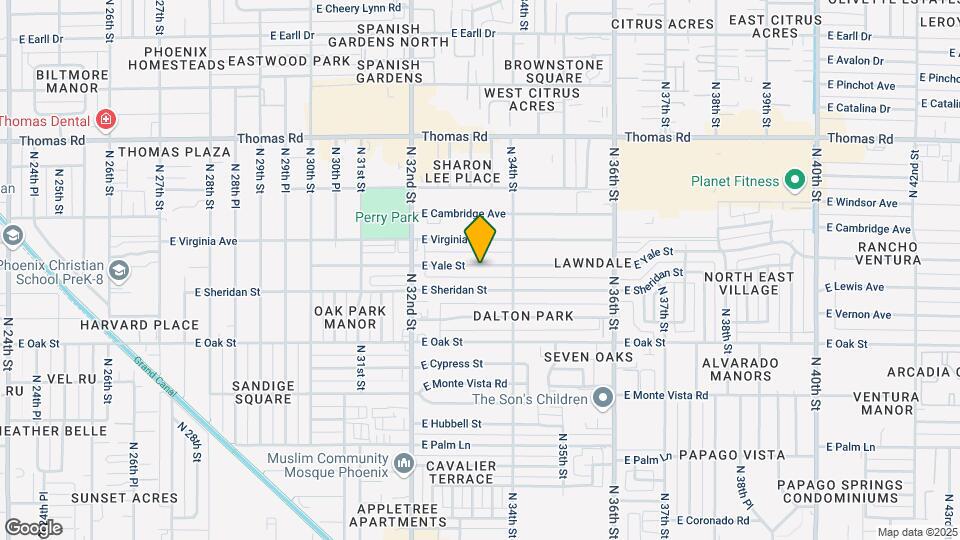 3311 E Yale St Map and Location Details