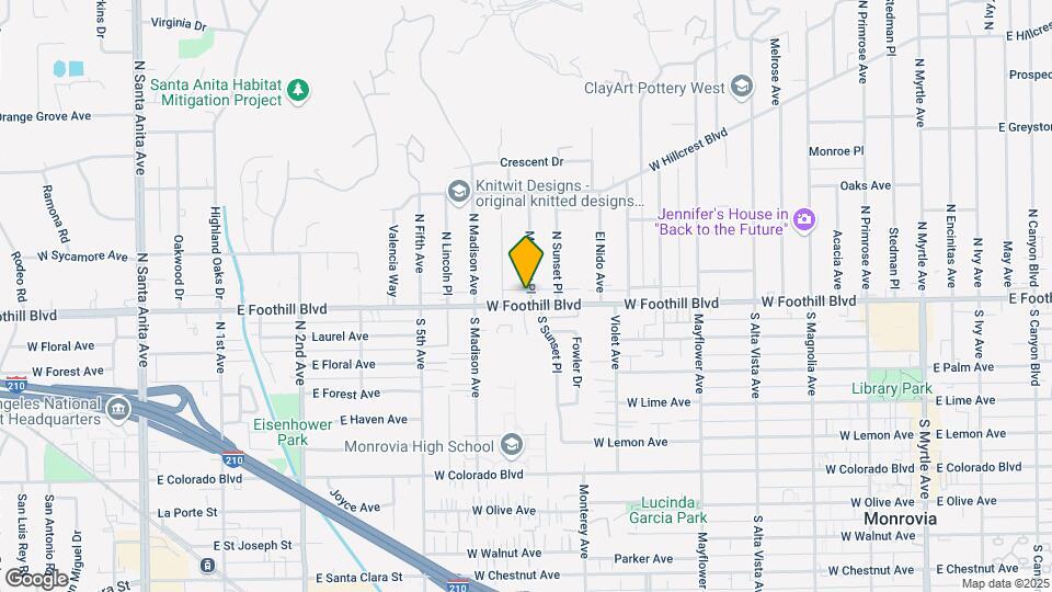 833 W Foothill Blvd Map and Location Details