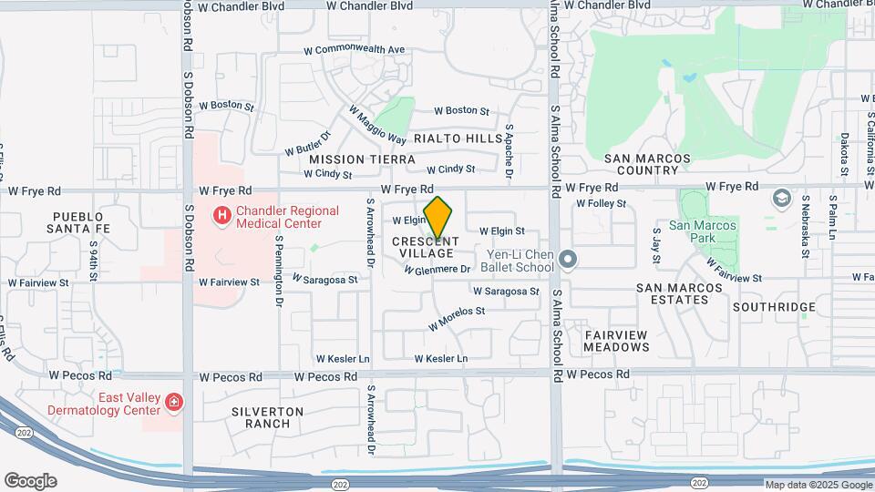 1310 W Whitten St Mapa y Detalles de la Ubicación
