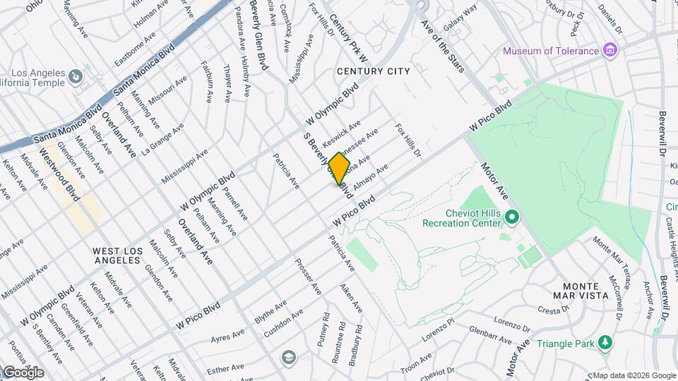 2349 S Beverly Glen Blvd Map and Location Details