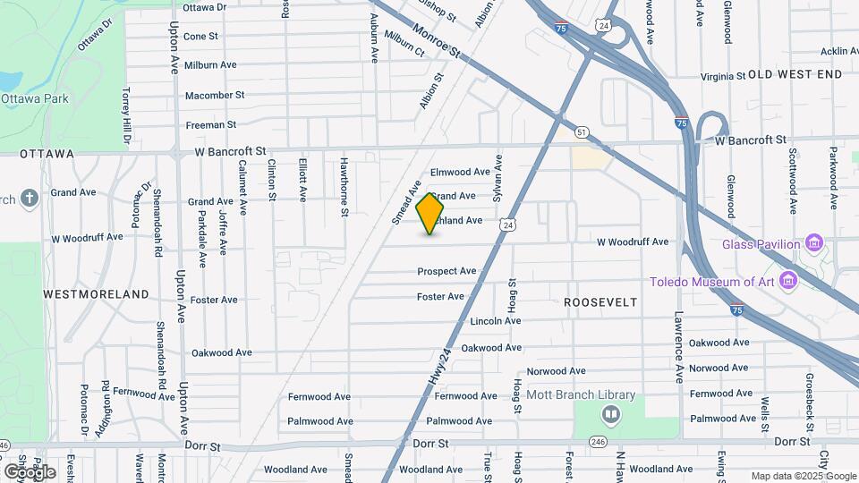 1390 W Woodruff Ave Map and Location Details