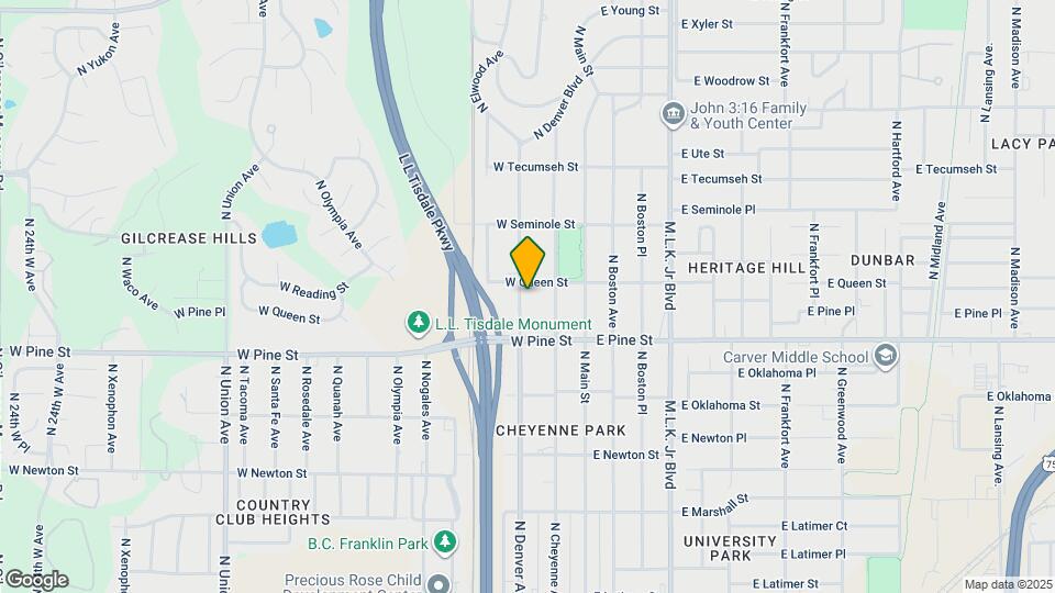 1539 N Denver Ave Map and Location Details