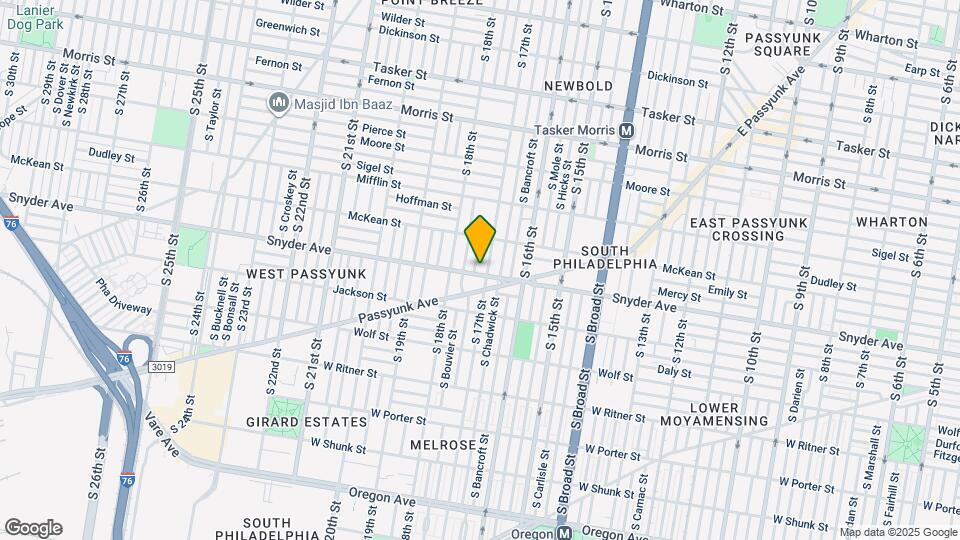 1709 Snyder Ave Map and Location Details