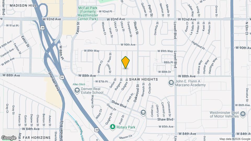 8821 Quigley St Map and Location Details