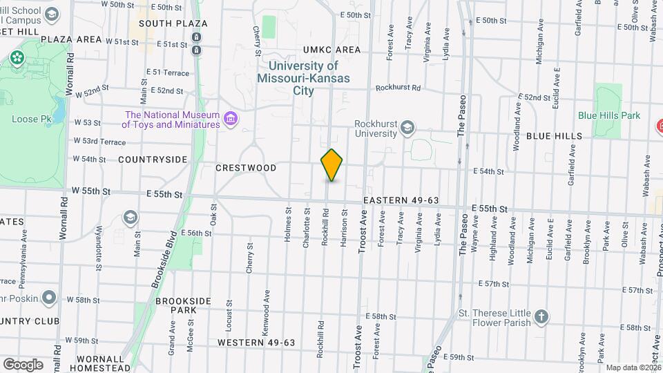 5433 Rockhill Rd Map and Location Details