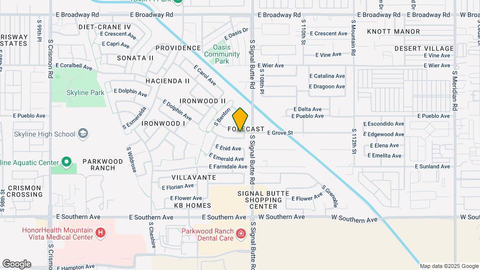 10736 E El Moro Ave Map and Location Details