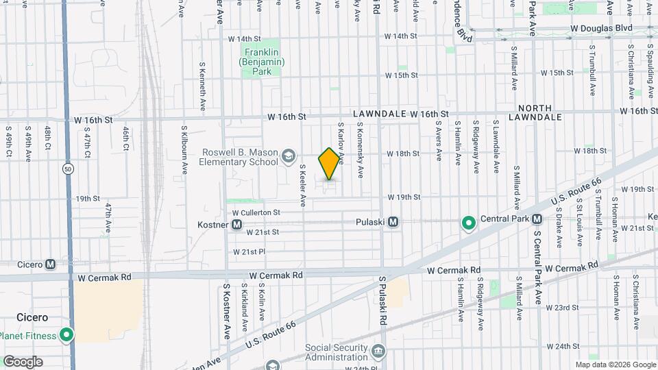 1840 S Karlov Ave Map and Location Details