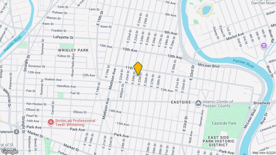 540 E 25th St Map and Location Details