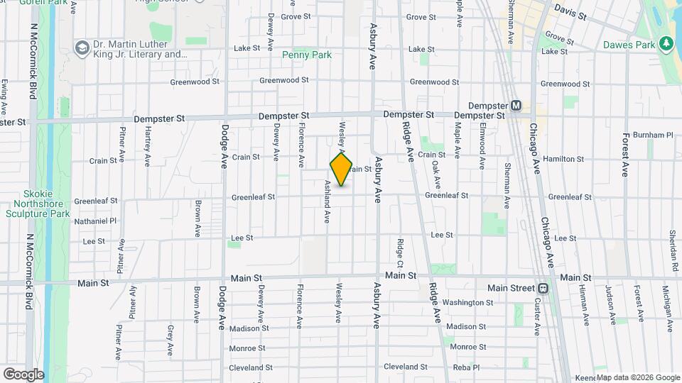 1415 Greenleaf St Map and Location Details