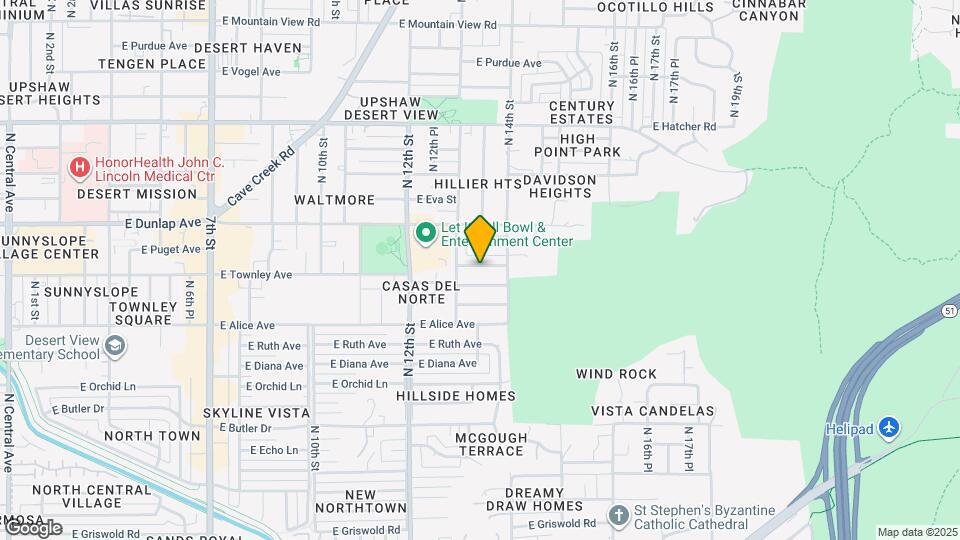 1321 E Townley Ave Map and Location Details