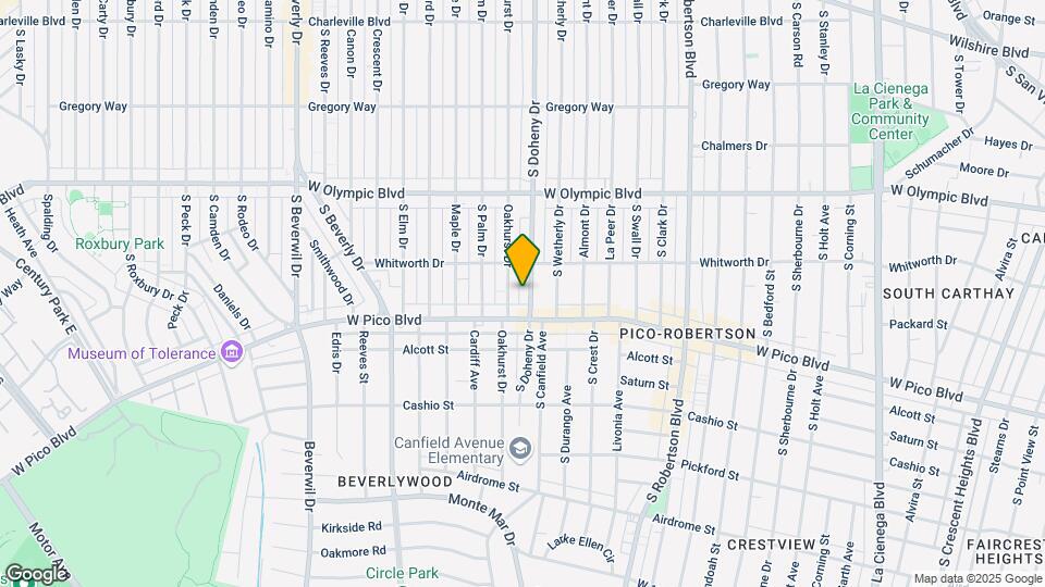 1135 S Doheny Dr Map and Location Details