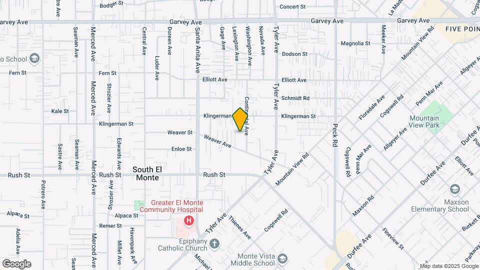 2307 Continental Ave Map and Location Details