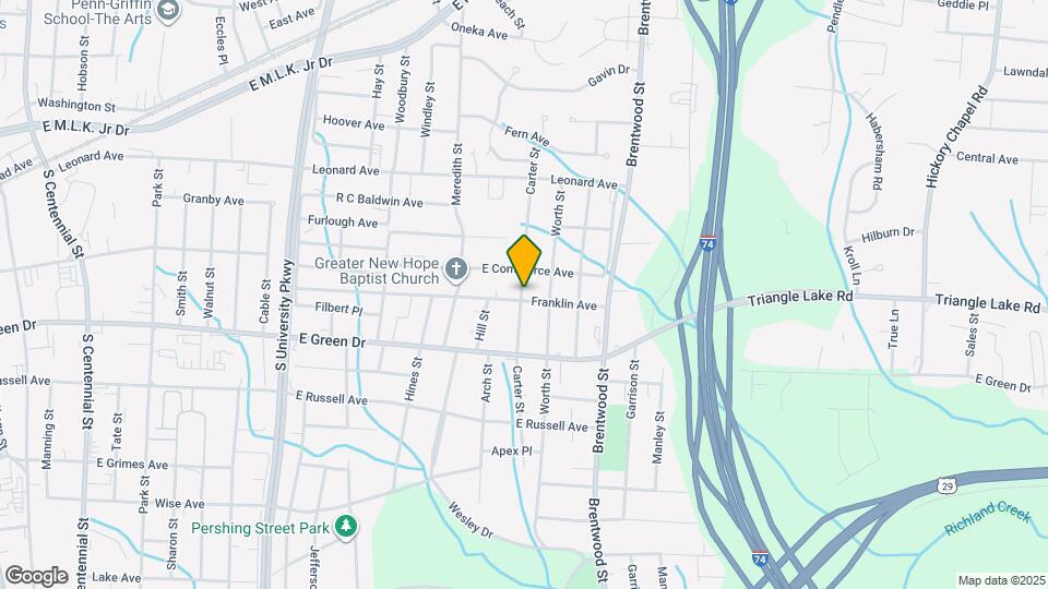 1701 Franklin Ave Map and Location Details