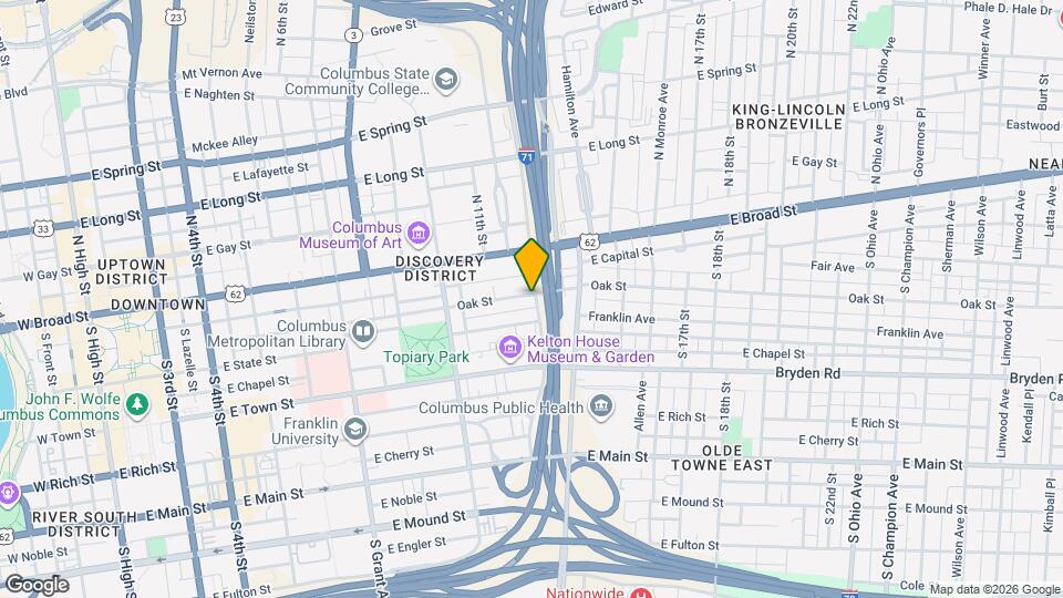 629 Oak St, Unit 629B Oak Street Map and Location Details