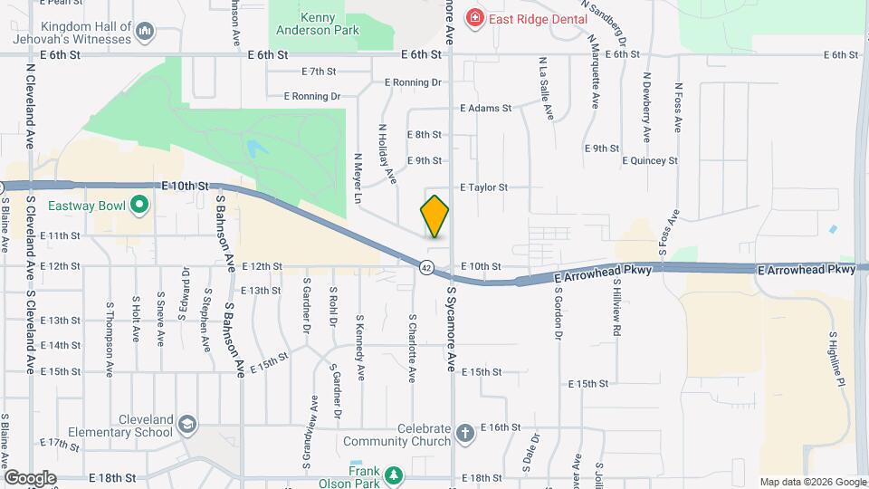 401 S Sycamore Ave Map and Location Details