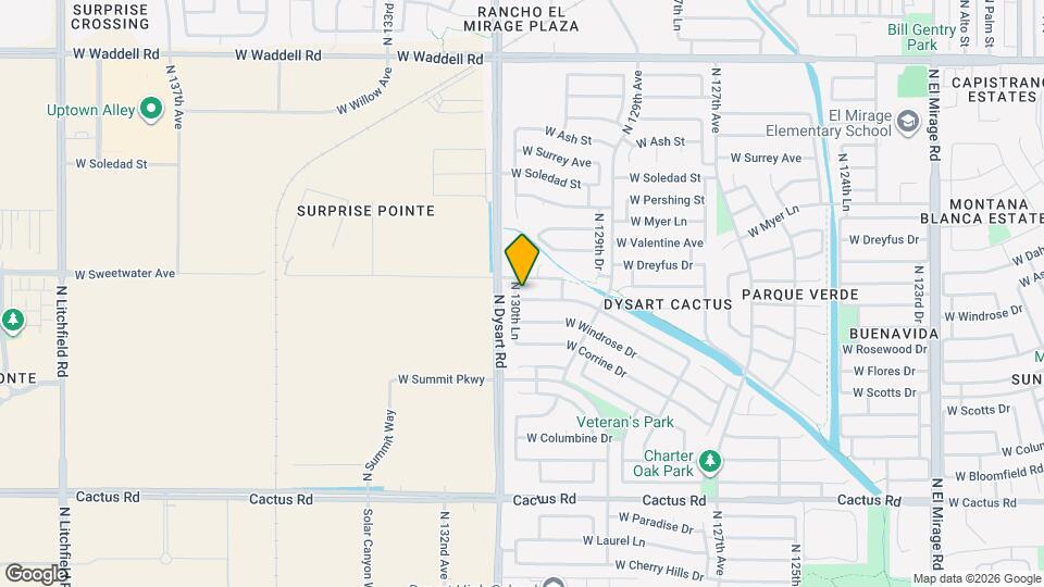 13038 W Aster Dr Mapa y Detalles de la Ubicación