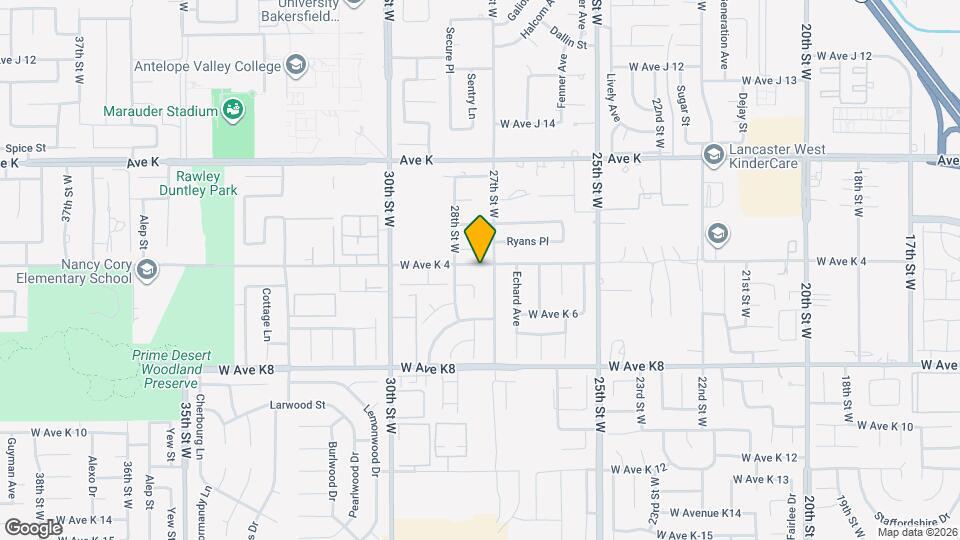 2716 W Avenue K4 Mapa y Detalles de la Ubicación