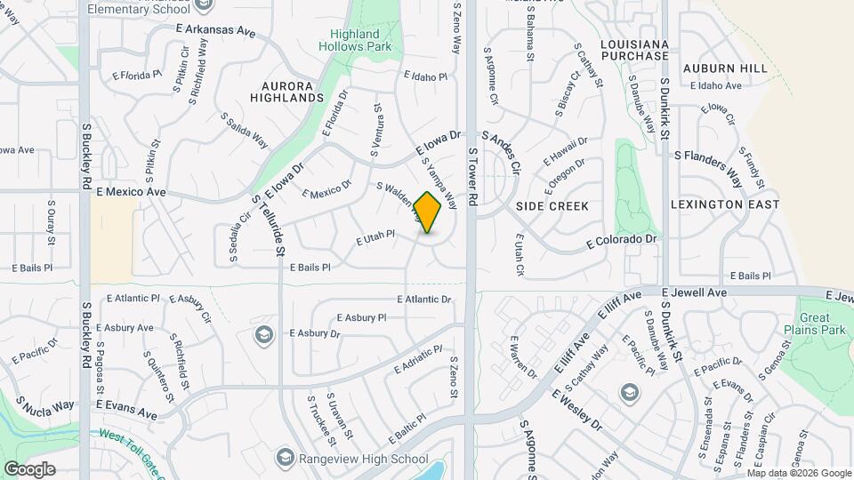 1847 S Yampa Way Map and Location Details